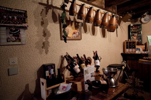 Armand Charvet's Tasting Room - which is the basement (wine cellar) to the owner's house