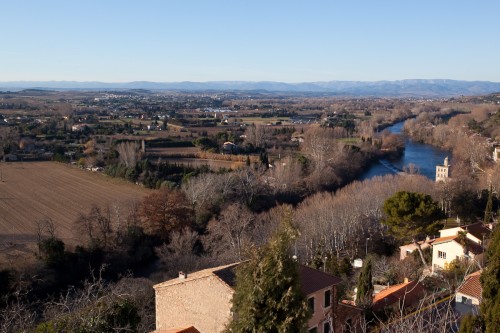 The river running by the city... one of its bridge is a World Heritage Site